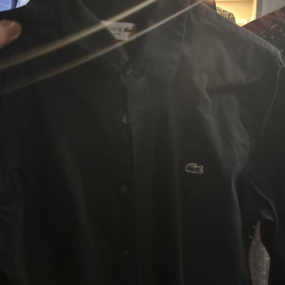 Lacoste black shirt like new really nice